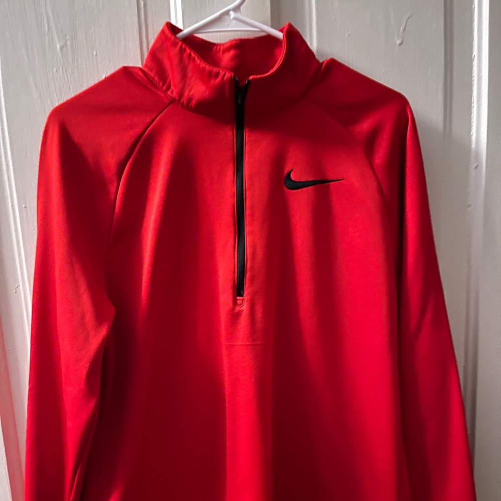Nike. 1/4 zip. Perfect condition. Red